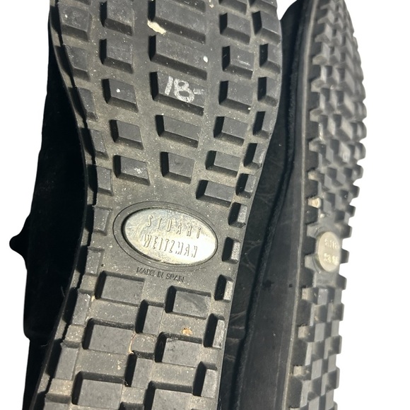 Stuart Weitzman Black Mid Calf Black Suede Pull On Boots Sz 8 - Picture 12 of 13